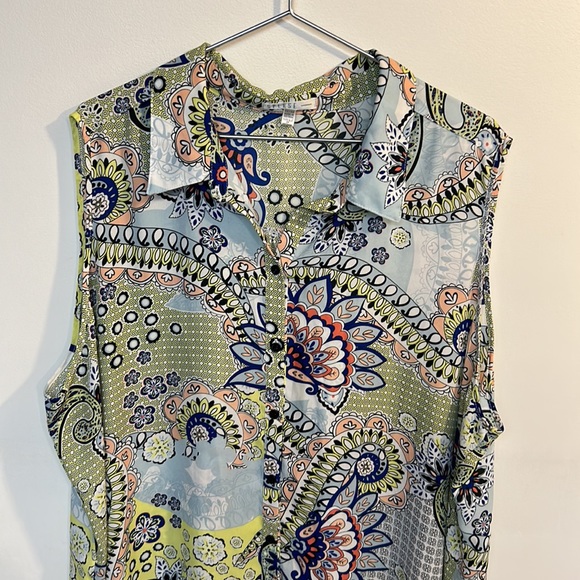 Spense brand women’s button down dress size 3X multicolored - Picture 2 of 5